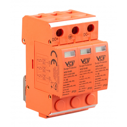 VCX Ogranicznik ochronnik przepięć warystor FV 3P C T2 DC C3P 1200 PV