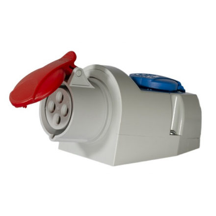 SEZ Gniazdo siłowe stałe 4P 16A/400V + 16A/230V IZVZ 1643