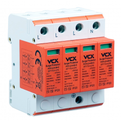 VCX Ogranicznik ochronnik przepięć 4P klasa B+C 12,5kA L2 RED iskiernikowy