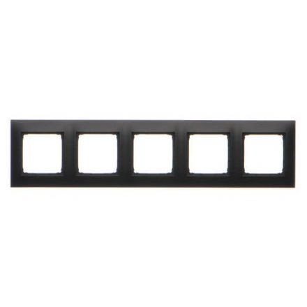 SIMON 54 Ramka pięciokrotna czarny mat DR5/49