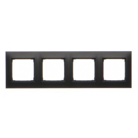 SIMON 54 Ramka poczwórna czarny mat DR4/49