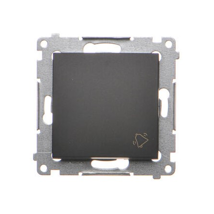SIMON 54 Wyłącznik łącznik zwierny "dzwonek" do ramki czarny mat DD1.01/49