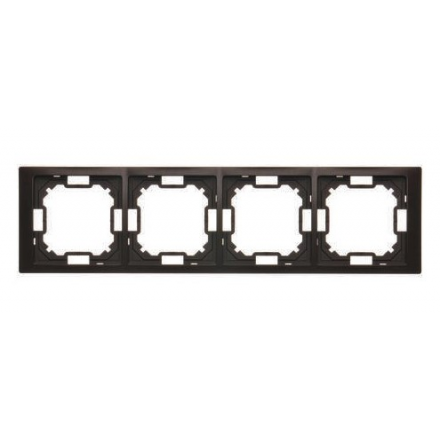 SIMON BASIC NEOS Ramka poczwórna czarny mat BMRC4/49