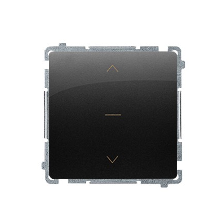 SIMON BASIC Wyłącznik łącznik żaluzjowy trójpozycyjny 1-0-2 do ramki czarny mat BMZW1K.01/49