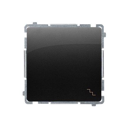 SIMON BASIC Wyłącznik łącznik schodowy do ramki |czarny mat BMW6.01/49