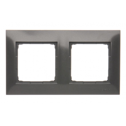 SIMON 54 Ramka podwójna antracyt DR2/48