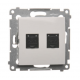 SIMON 54 Gniazdo komputerowe podwójne RJ45 do ramki białe D62.01/11
