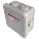 FAMATEL Puszka elektroinstalacyjna odgałęźna x7 94x94x50 n/t IP65 szara 3028