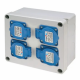 FAMATEL Rozdzielnica budowlana skrzynka 4x2p+Z 16A 250V IP54 3073.0004