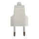FAMATEL Wtyczka prosta PŁASKA b/u 10A 250V biała 1001-B