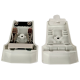 FAMATEL Gniazdo przenośne PŁASKIE b/u 10A 250V białe 2002
