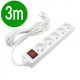 ECOLIGHT Przedłużacz 5-gniazdowy z wyłącznikiem z/u 16A 230V~ biały 3m