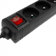 ECOLIGHT Przedłużacz 3-gniazdowy z wyłącznikiem z/u 16A 230V~ czarny 3m