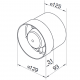 VENTIKA INTRO WENTYLATOR KANAŁOWY Ø125 - wymiary