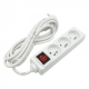 ECOLIGHT Przedłużacz 3-gniazdowy z wyłącznikiem z/u 13A 230V~ biały 3m