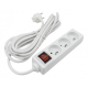 ECOLIGHT Przedłużacz 3-gniazdowy z wyłącznikiem z/u 16A 230V~ biały 5m