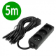 ECOLIGHT Przedłużacz 3-gniazdowy z uziemieniem 16A 230V~ czarny 5m