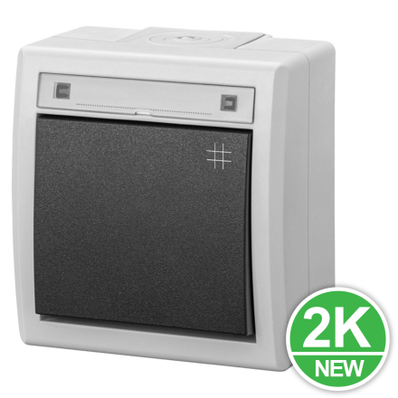 AQUANT 2K Łącznik krzyżowy natynkowy IP55 szary ŁNT-7 5006-10