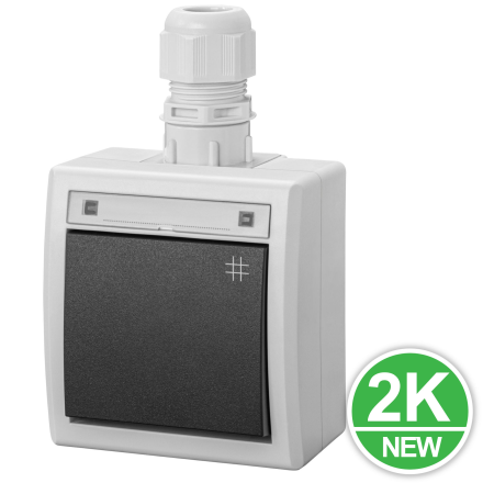 AQUANT 2K Łącznik krzyżowy natynkowy IP65 szary ŁNT-7 5006-65