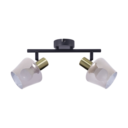 STRUHM Lampa kinkiet AYRA 2xE14 230V czarno-złota 04959