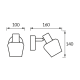 STRUHM Lampa kinkiet AYRA 1xE14 230V czarno-złota 04958