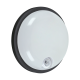 STRUHM Plafoniera hermetyczna LED ELIAS C PIR 20W WHITE NW 230V czarna 04813