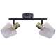 STRUHM Lampa kinkiet AYRA 2xE14 230V czarno-złota 04959