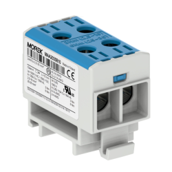 MOREK OTL Złączka szynowa gwintowa Al/Cu 2x2,5-35mm² niebieska MAA2035B10