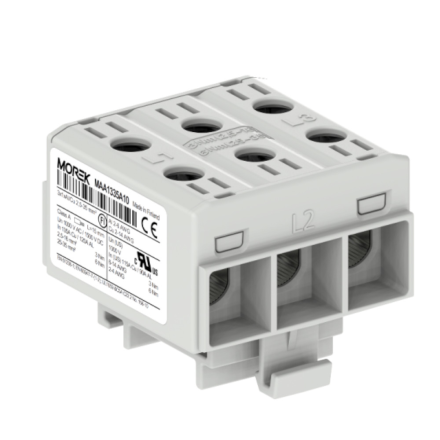 MOREK OTL Złączka szynowa gwintowa Al/Cu 3Px2,5-35mm² szara MAA1335A10