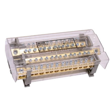 MOREK Moblock Blok rozdzielczy łączeniowy mostek 1x50 + 4x35 + 9x16mm² 160A MAB4163A18