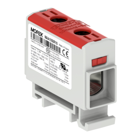 MOREK OTL Złączka szynowa gwintowa Al/Cu 1x1,5-50mm² czerwona MAA1050R10