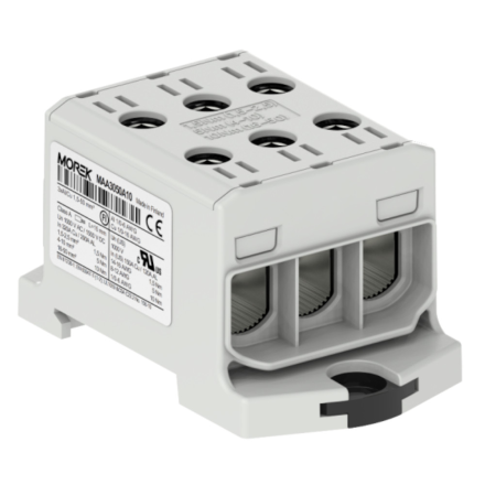 MOREK OTL Złączka szynowa gwintowa Al/Cu 3x1,5-50mm² szara MAA3050A10