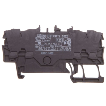WAGO Złączka szynowa 4-przewodowa 2,5 mm2 czarna 2002-1405