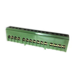 PLUS Zacisk przyłącz na TS35 izolowany ochronny PE 15-polowy 15x16mm2 zielony