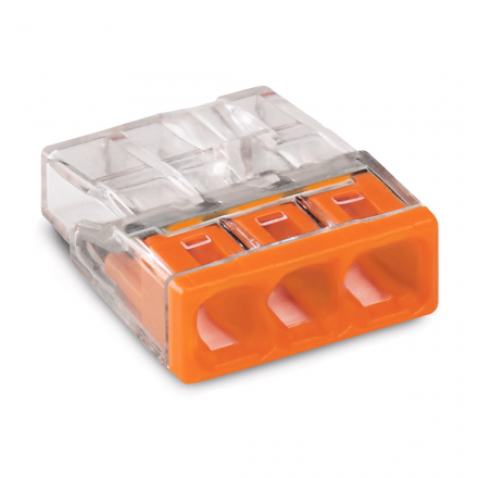 WAGO Szybkozłączka na drut 3x0,5-2,5mm² transparentna 10szt.