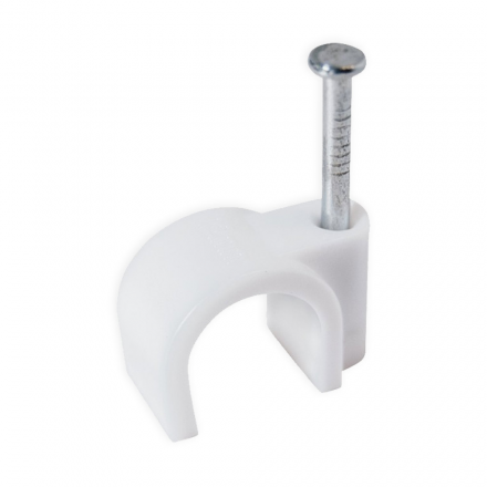 BOWI Uchwyt kablowy z hartowanym gwoździem FLOP 12mm 100 sztuk