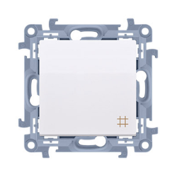 SIMON 10 Wyłącznik łącznik pojedynczy krzyżowy do ramki biały CW7.01/11