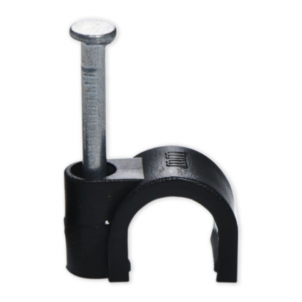 Uchwyt kablowy z hartowanym gwoździem FLOP 6mm 100 sztuk