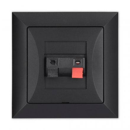 Gniazdo kolumnowe pojedyncze w kolorze czarnym matowym