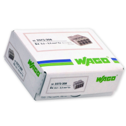WAGO Szybkozłączka na drut 8x0,5-2,5mm² transparentna 2273-208 opak. 50szt.