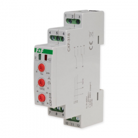 F&F Czujnik kolejności zaniku i asymetrii faz 2P 2x8A CKF-318
