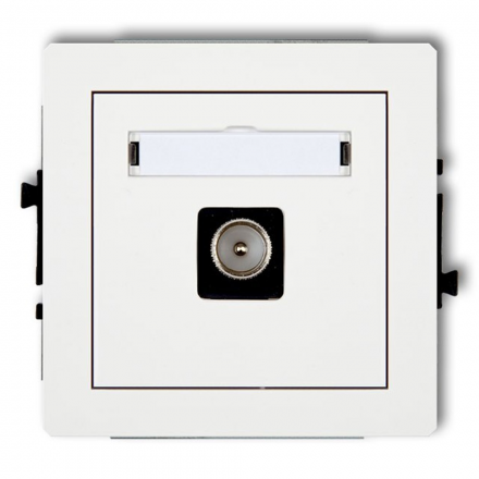 KARLIK DECO Gniazdo antenowe telewizyjne białe DGTV-1