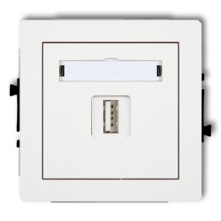 KARLIK DECO Gniazdo pojedyncze USB 2.0 białe DGUSB-1