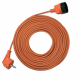 ELGOTECH Przedłużacz jednogniazdowy ogrodowy b/u 10A 250V~ pomarańczowy 15m PK-1015