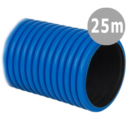 BASPOL Rura elektroinstalacyjna Ø50mm peszel karbowany niebieski do ziemi RDKK 450N 25mb