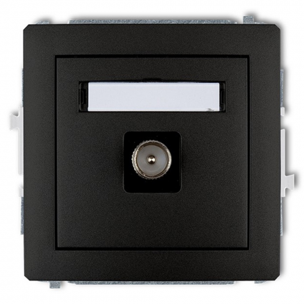 KARLIK DECO Gniazdo antenowe telewizyjne czarny mat 12DGTV-1