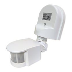 LEDSYSTEMS Czujnik ruchu sensor IR automat zmierzchowy natynkowy IP44 180° biały SES10WH