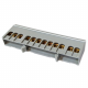 XBS Zacisk przyłączeniowy na szynę mostek izolowany 12-polowy 12x16mm² szary NKSZ-12S