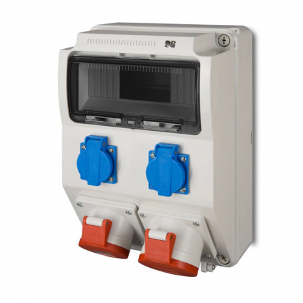 Elektro-Plast Rozdzielnica budowlana skrzynka siłowa RS-9 IP44 szara 6231-00