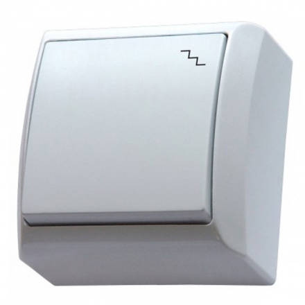 OSPEL BIS Łącznik pojedynczy schodowy natynkowy biały ŁN-3B/00